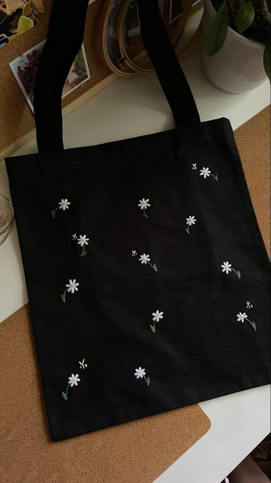 Handcrafted Tote Bag with Traditional Embroidery