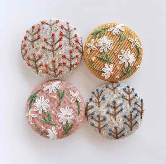 Designer Buttons – 1 Inch - Pack of 4