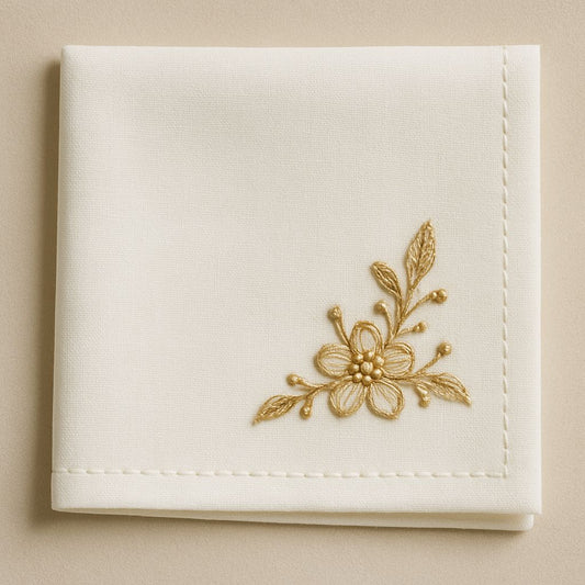 Handcrafted Handkerchiefs with Traditional Work