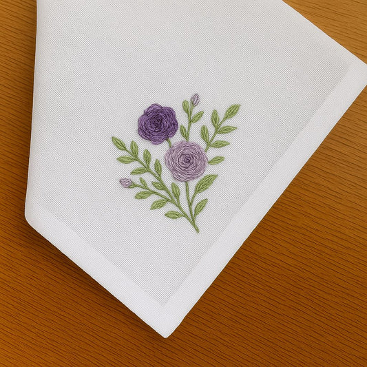 Handcrafted Handkerchiefs with Traditional Work