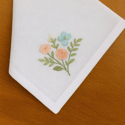 Handcrafted Handkerchiefs with Traditional Work