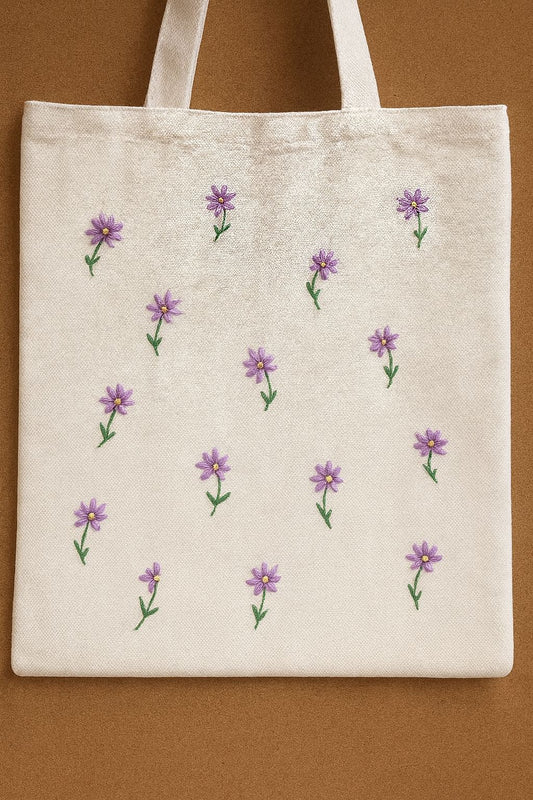 Handcrafted Tote Bag with Traditional Embroidery